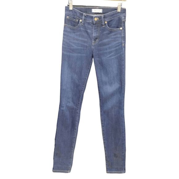 Madewell Denim - Madewell 9" High Rise Skinny Jeans Sz 25 2 4 Dark Blue Stretch Denim
